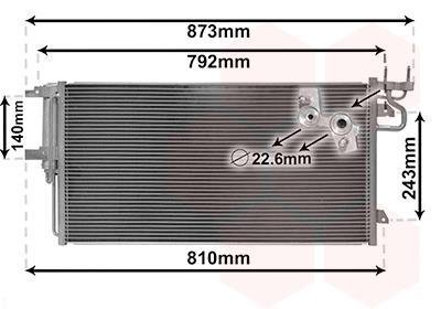 Радиатор кондиционера Focus / Kuga TDCi 14+ Van Wezel 18005617 (фото 1)