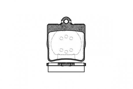 Колодки тормозные дисковые, задні, MB C (W202/W203/S202), E (W210/S210), 2.0-2.2, 95- WOKING P7783.00 (фото 1)