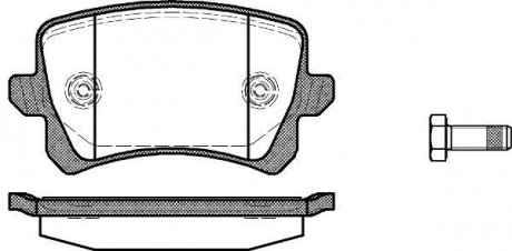 Колодки тормозные дисковые задні, AUDI A6, Q3; VW Passat, CC, Sharan, Tiguan 05- WOKING P12423.00 (фото 1)