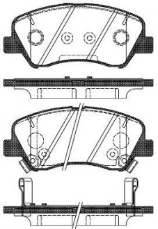 Колодки тормозные дисковые передні, HYUNDAI Accent, i20; KIA Rio, 11- WOKING P15883.02 (фото 1)