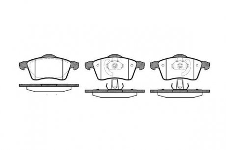 Гальмівні колодки пер. T4 2.5TDI 96-03 (R15) WOKING P7183.00 (фото 1)