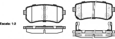 Колодки гальмівні диск. задн. (вир-во Remsa) Hyundai Accent iii 1.4 05-10,Hyundai Accent iii 1.5 05-10 WOKING P13093.02 (фото 1)