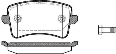 Колодки тормозные дисковые задні, AUDI A4/A5/Q5, 08- WOKING P12433.00 (фото 1)
