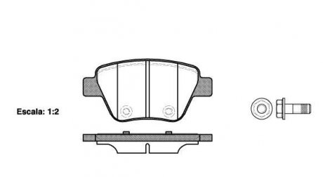 Колодки тормозные дисковые, задні, (тип BOSCH) 10- WOKING P15203.00 (фото 1)
