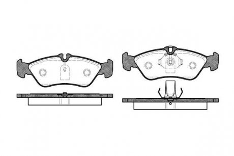 Колодки тормозные дисковые, задні, 95-98 (тип ATE) WOKING P4803.00 (фото 1)