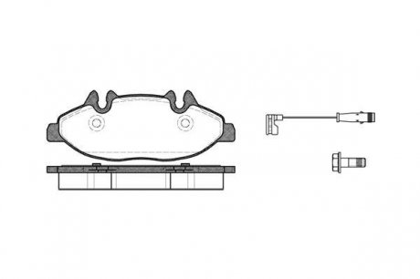 Колодки тормозные дисковые передні, MB Vito, 03- WOKING P10093.02 (фото 1)