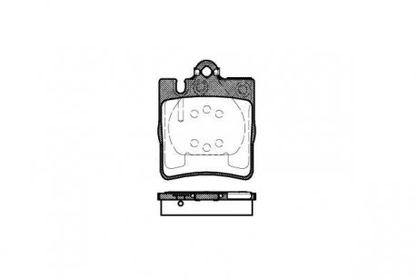 Колодки тормозные дисковые, задние, 2.7-3.2CDI WOKING P6093.00 (фото 1)