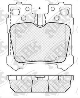Колодки задні LS460 NiBK PN1844 (фото 1)