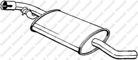 Глушитель передний VW Caravelle T4 90-03, VW Multivan T4 92-03, VW Transporter T4 90-03 BOSAL 233-741 (фото 1)