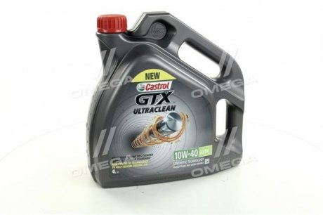 Моторное масло GTX ULTRACLEAN / 10W40 / 4л. /(ACEA A3/B4) CASTROL 15DE18 (фото 1)