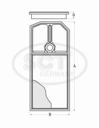 Фильтр воздушный CITROEN C4 Picasso / Grand C4 Picasso 1.6 HDi (10-) SCT GERMANY SB 2281 (фото 1)