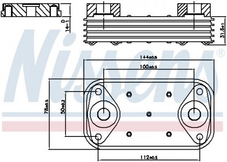 Масляный радиатор IVECO DAILY VI (14-) 35C,S 15-18 E6 NISSENS 90889 (фото 1)