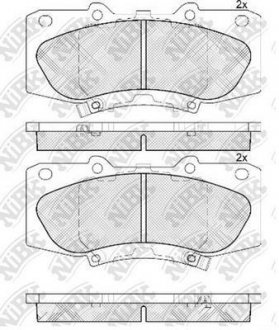 Колодки передні Toyota Hilux, Fortuner NiBK PN0548 (фото 1)