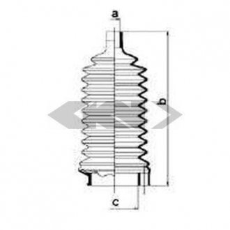 Пыльник рулевого механизма GKN SPIDAN 83725 (фото 1)