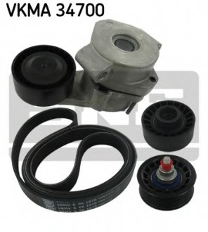 Комплект поліклиновий (ремінь+ролики) SKF VKMA 34700 (фото 1)