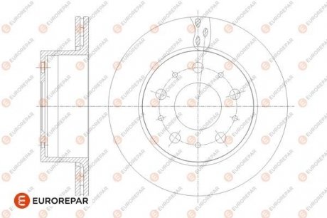 Диск тормозной задний Jamper3-Boxer3 DIAM 300 EP 22 05,12,2013- Eur Eurorepar 1676014480 (фото 1)