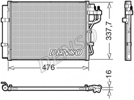 Радиатор кондиціонера DENSO DCN41023 (фото 1)