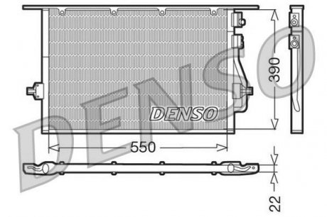 Радиатор кондиціонера DENSO DCN10014 (фото 1)