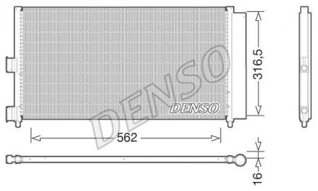 Радиатор кондиціонера DENSO DCN09072 (фото 1)