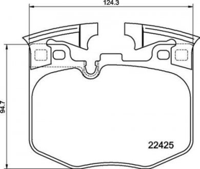 Комплект гальмівних колодок з 4 шт. дисків BREMBO P06 099 (фото 1)