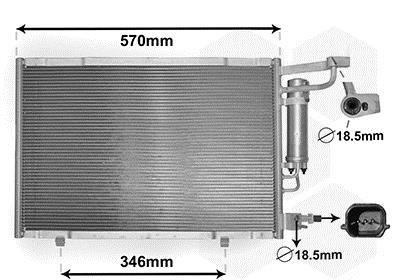 Радиатор кондиционера FIESTA VI 1.5 TDCi 02/13+ Van Wezel 18005615 (фото 1)
