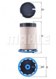 Фільтр паливний AUDI Q3 "09-18" filters MAHLE / KNECHT KX592 (фото 1)