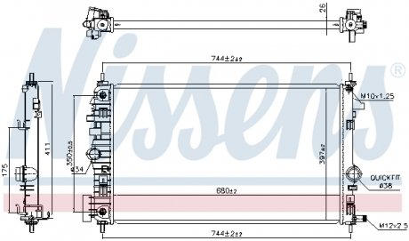 Радиатор VAUXHALL INSIGNIA (08-) 2.0 CDTi NISSENS 630769 (фото 1)