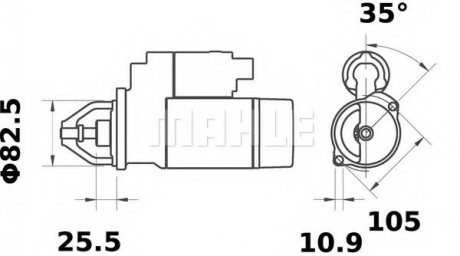 Стартер Original MAHLE MS 28 (фото 1)
