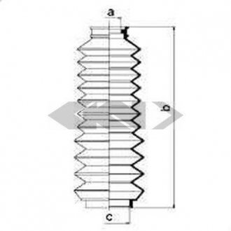 Пыльник рулевого механизма GKN SPIDAN 83566 (фото 1)