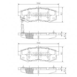 Тормозные колодки дисковые NIPPARTS N3613023 (фото 1)