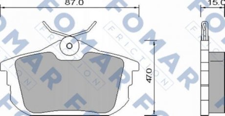 Колодки гальмівні дискові FOMAR FO 647381 (фото 1)