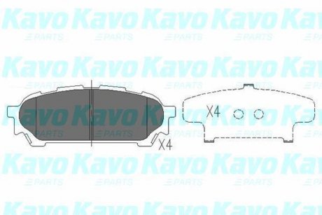 Комплект гальмівних колодок PARTS KAVO KBP-8019 (фото 1)