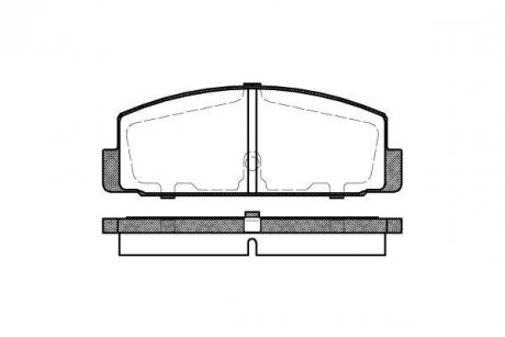 Колодки гальмівні диск. задн. (вир-во Remsa) Mazda 6 1.8 02-08,Mazda 6 1.8 07-,Mazda 6 1.8 08- WOKING P0793.30 (фото 1)