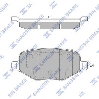 Кт. Тормозные колодки дисковые Hi-Q (SANGSIN) SP1621 (фото 1)