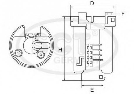 Фильтр топливный Citroen/Fiat/Mitsubishi/Peugeot_1.6d SCT GERMANY ST6507 (фото 1)