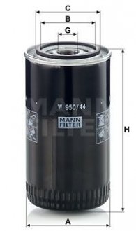 Фільтр масляний W 950/44 MANN W95044 (фото 1)