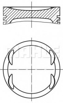 Поршень двигуна MAHLE 0309902 (фото 1)