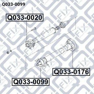 Подшипник ПОДВЕСНОЙ КАРДАННОГО ВАЛА Q-FIX Q033-0099 (фото 1)