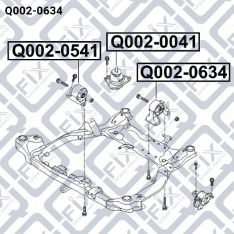 Сайлентблок подушки двигуна Q-FIX Q002-0634 (фото 1)