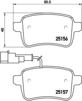 Гальмівні колодки дискові BREMBO P23 133X (фото 1)