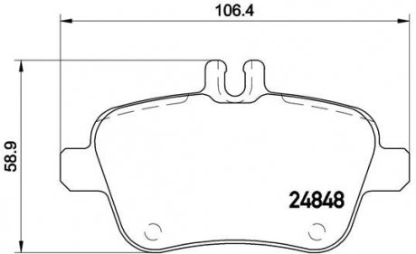 Гальмівні колодки дискові BREMBO P50 091X (фото 1)