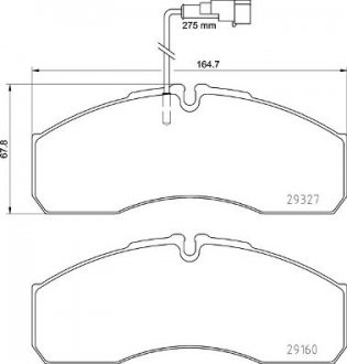 Гальмівні колодки дискові PRZOD/TYL BREMBO P56 123 (фото 1)