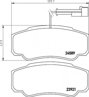 Гальмівні колодки дискові BREMBO P56 122 (фото 1)