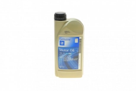 МАСЛО 1L 5W30 МОТОРНОЕ CИНТЕТИЧЕСКОЕ DEXOS 2 GM 93165690 (фото 1)
