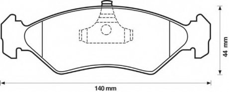 Передние тормозные колодки Ford Fiesta/KA Mazda 121 Bendix 571913X (фото 1)