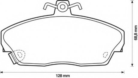 Передние тормозные колодки Honda Civic -01 Bendix 571438B (фото 1)
