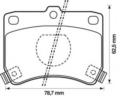 Колодки тормозные передние на Mazda 121 Bendix 572100B (фото 1)