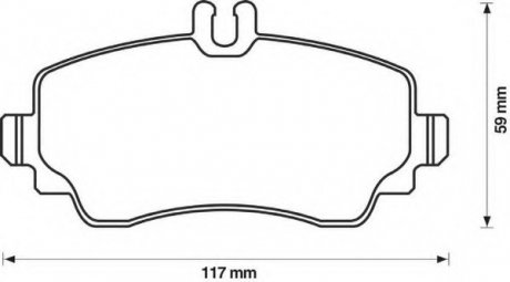 Передние тормозные колодки MB A140/A190 Bendix 571944B (фото 1)