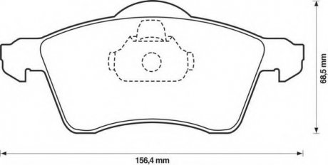 Передние тормозные колодки VW T4 -03 Bendix 571934B (фото 1)