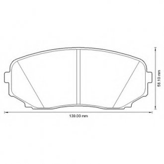 Колодки гальмівні передні Peugeot 106; Mazda CX-7, CX-9; Mitsubishi Pajero Sport FDB4365 Bendix 572640B (фото 1)